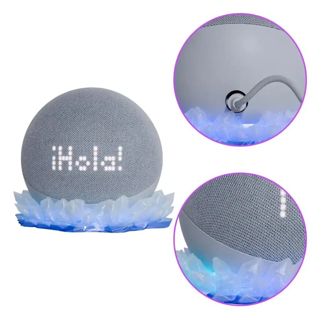 Soporte para Alexa Echo Dot Tipo Cristales Impremli (T/Azul)