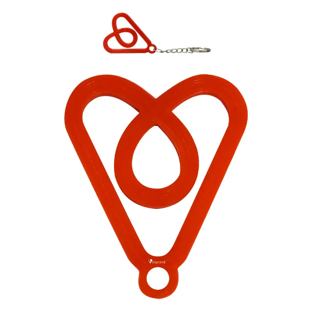 Llavero Tipo Airbnb Ideal para Anfitriones Viajes Impremli (Rojo)