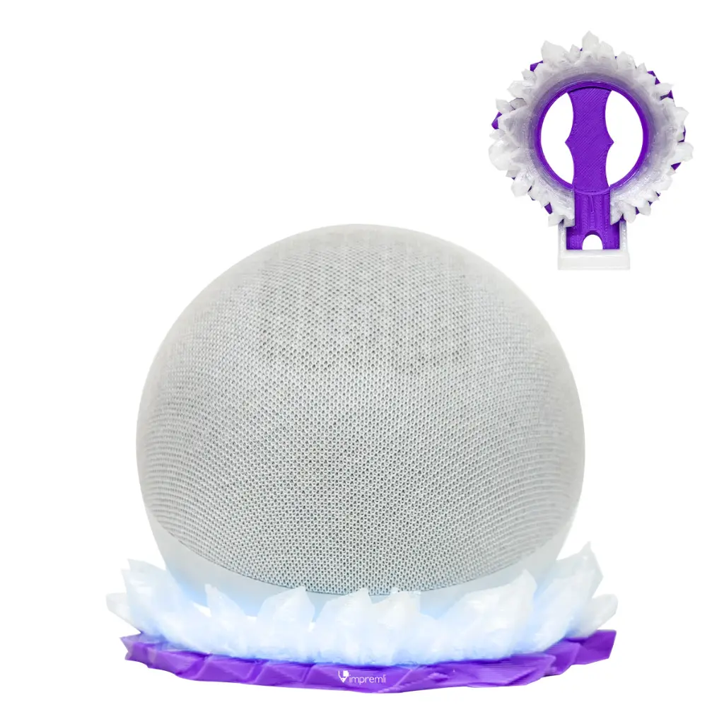 Soporte de Pared Para Alexa Echo Dot Tipo Cristales Impremli (T/Morado)