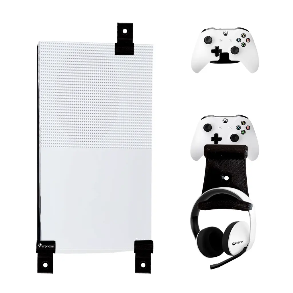 Kit Soporte Consola Xbox One S + 2 Base Control y Audífonos