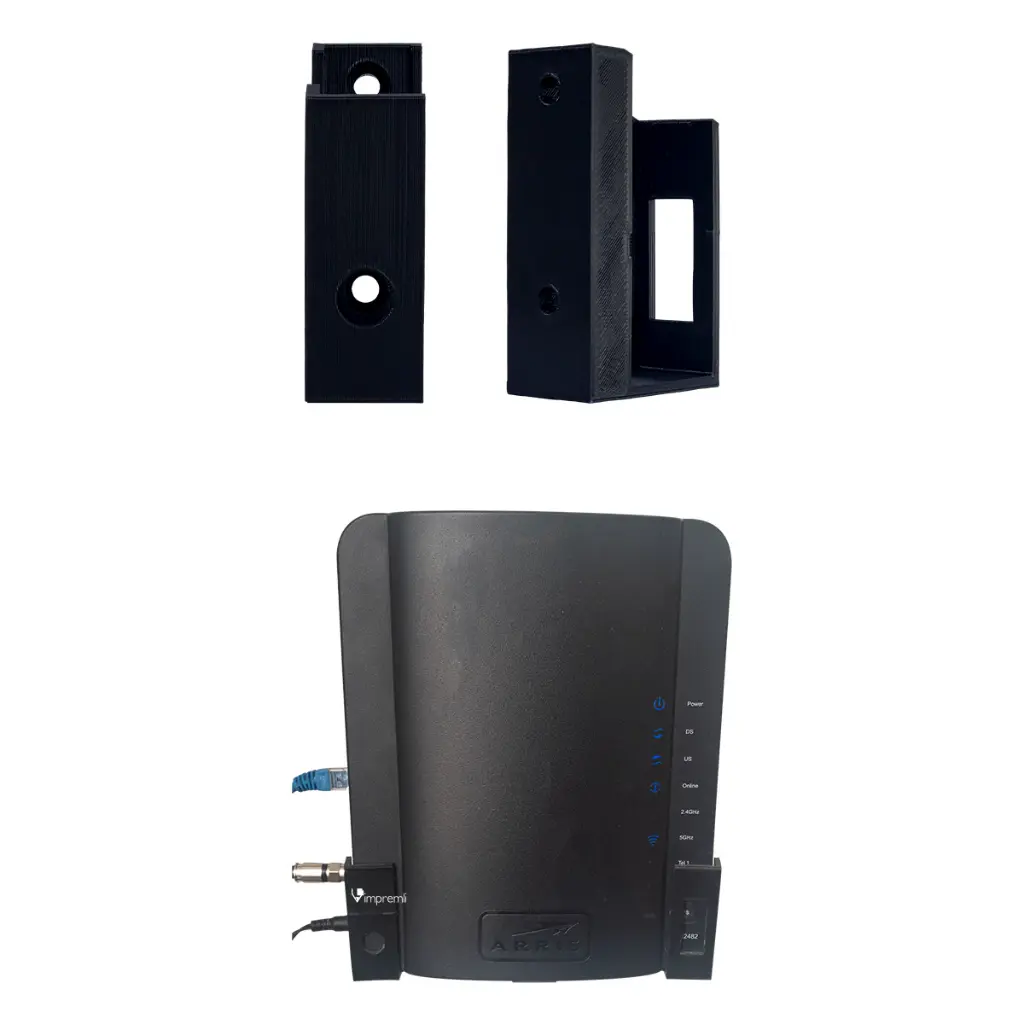 Soporte de Pared para Modem Arris Tg2482 A- Tg1672 Impremli (Negro)