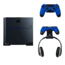 Kit Soporte Consola Ps4 Fat + 2 Base Control y Audífonos