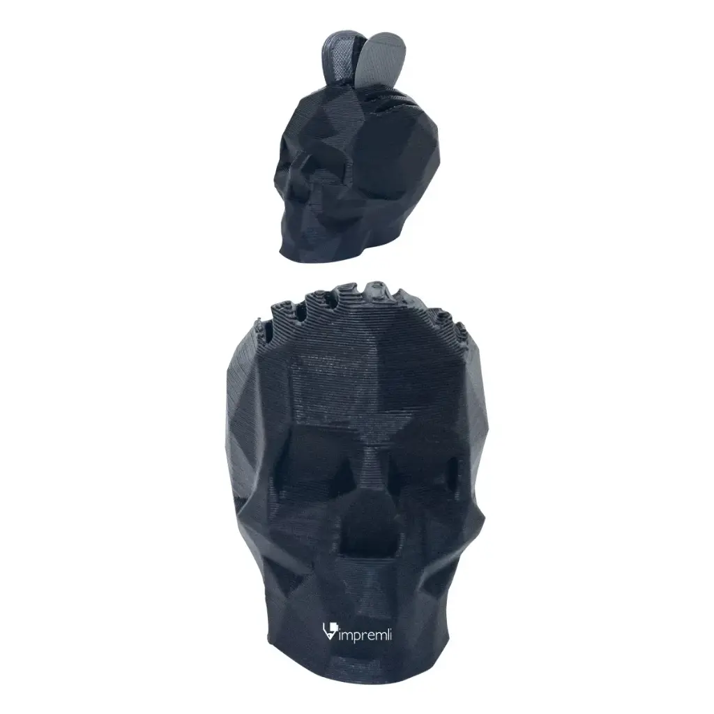 Porta plumillas Calavera Poly (Negro)