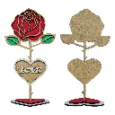 Rosa de Madera Pintada a Mano Regalo, Recuerdo Impremli
