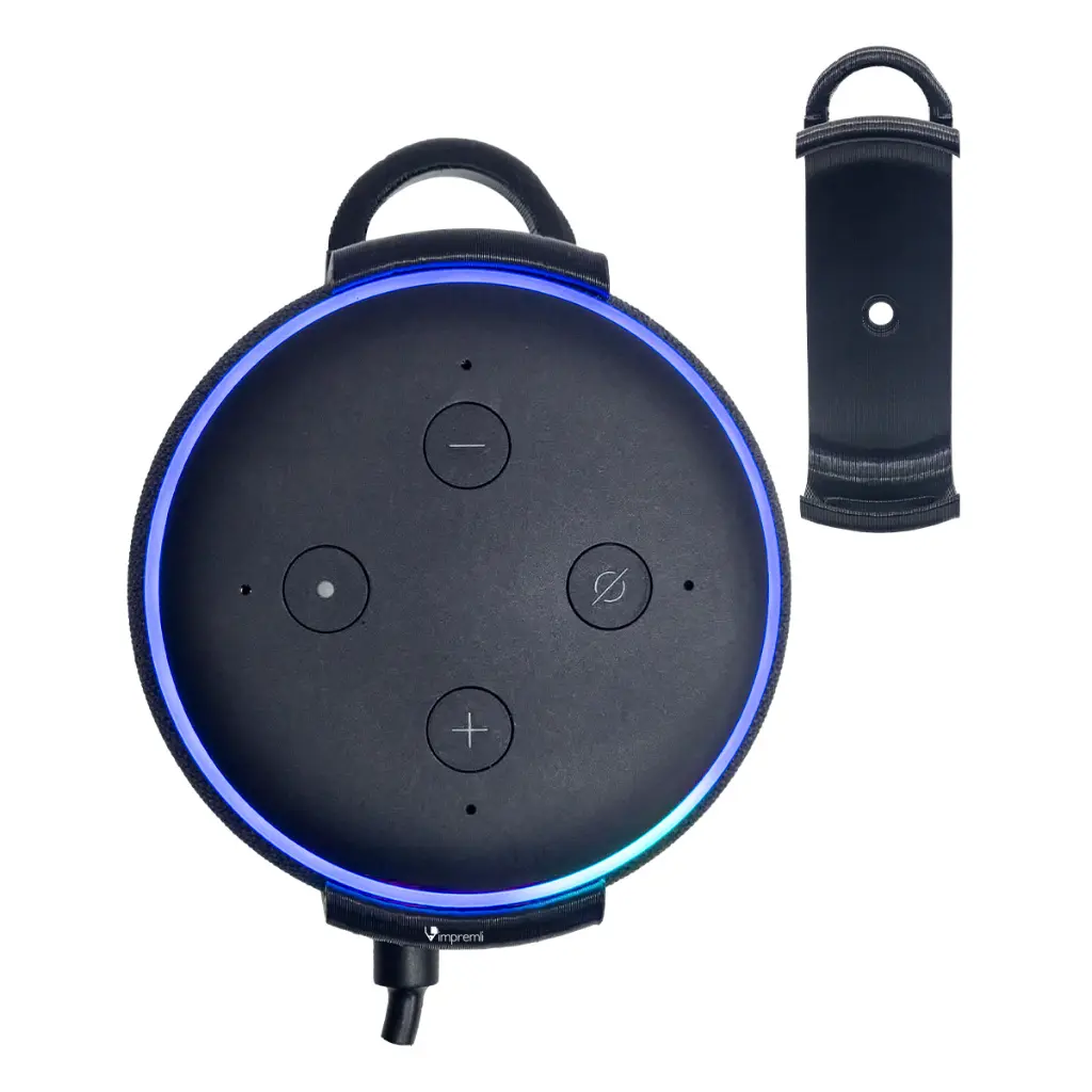 Soporte de Pared para Alexa Echo Dot 3g Tipo Gancho Impremli (Negro)