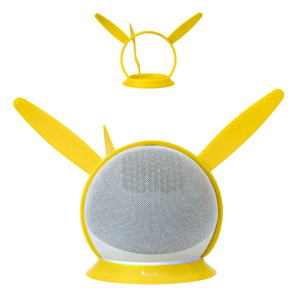 Base para Alexa Echo Dot 4 y 5 Tipo Pikachu Impremli