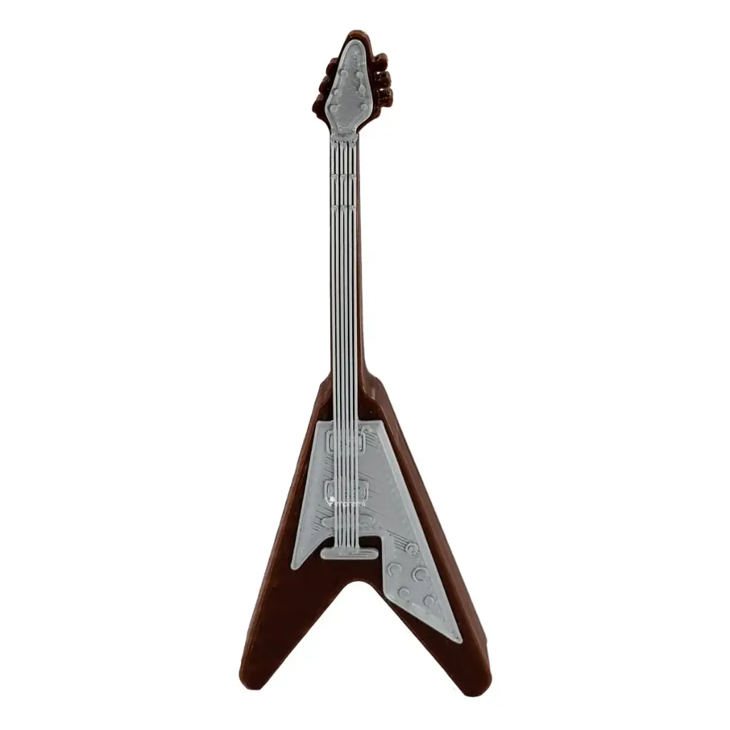 Porta Plumillas de Guitarra Tipo Bajo Impremli (Cafe/Blanco)