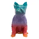 Figura Decorativa Poligonal de Mascota Tipo Bull Dog Impremli
