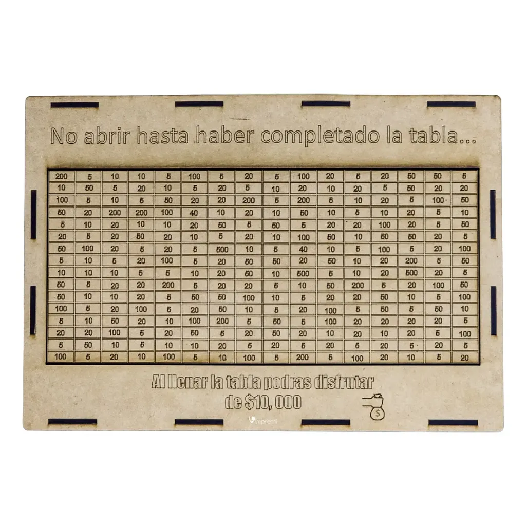 Alcancía Motivacional Grabada con Objetivos y Metas Impremli