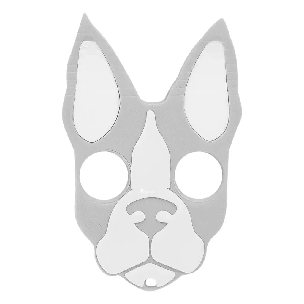 Llavero Defensa Personal Impremli Manoplas Tipo  Frances (Gris/Blanco)