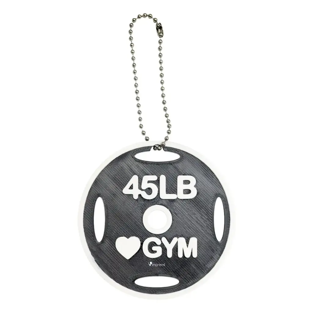 Medalla tipo Disco Gym Fitness Impremli (Negro)