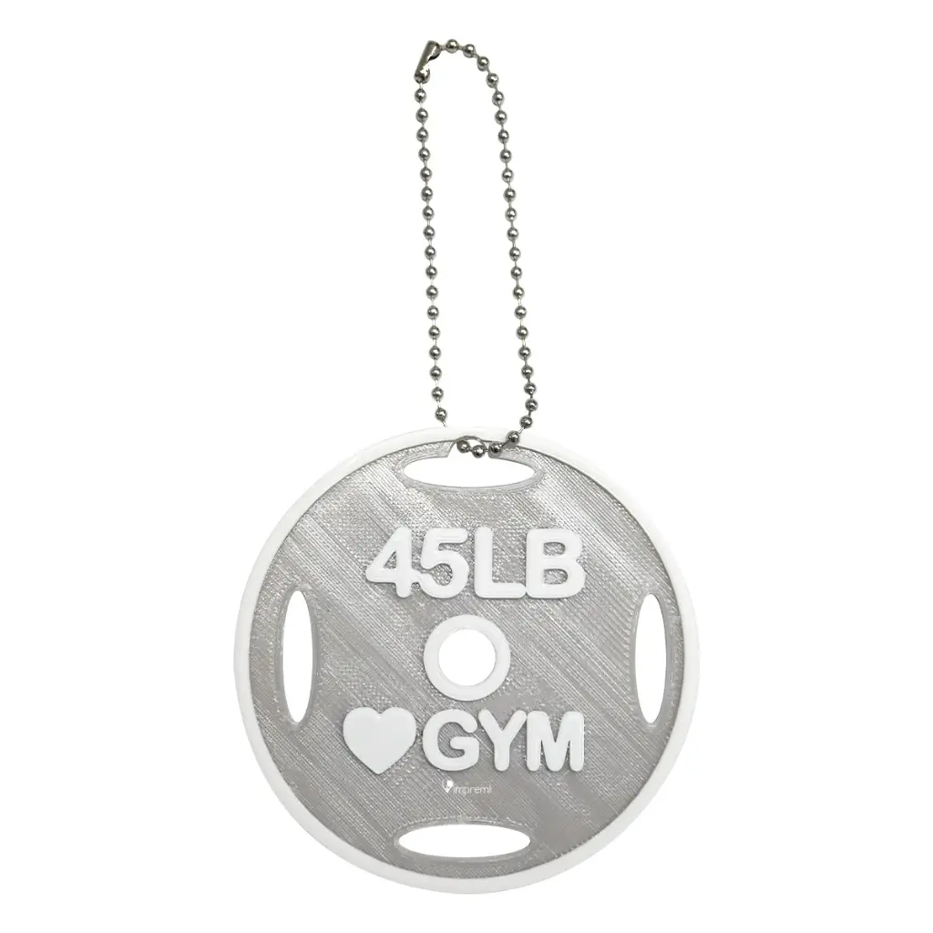 Medalla tipo Disco Gym Fitness Impremli (Gris)