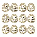 Kit 12 Esfera navideñas MDF