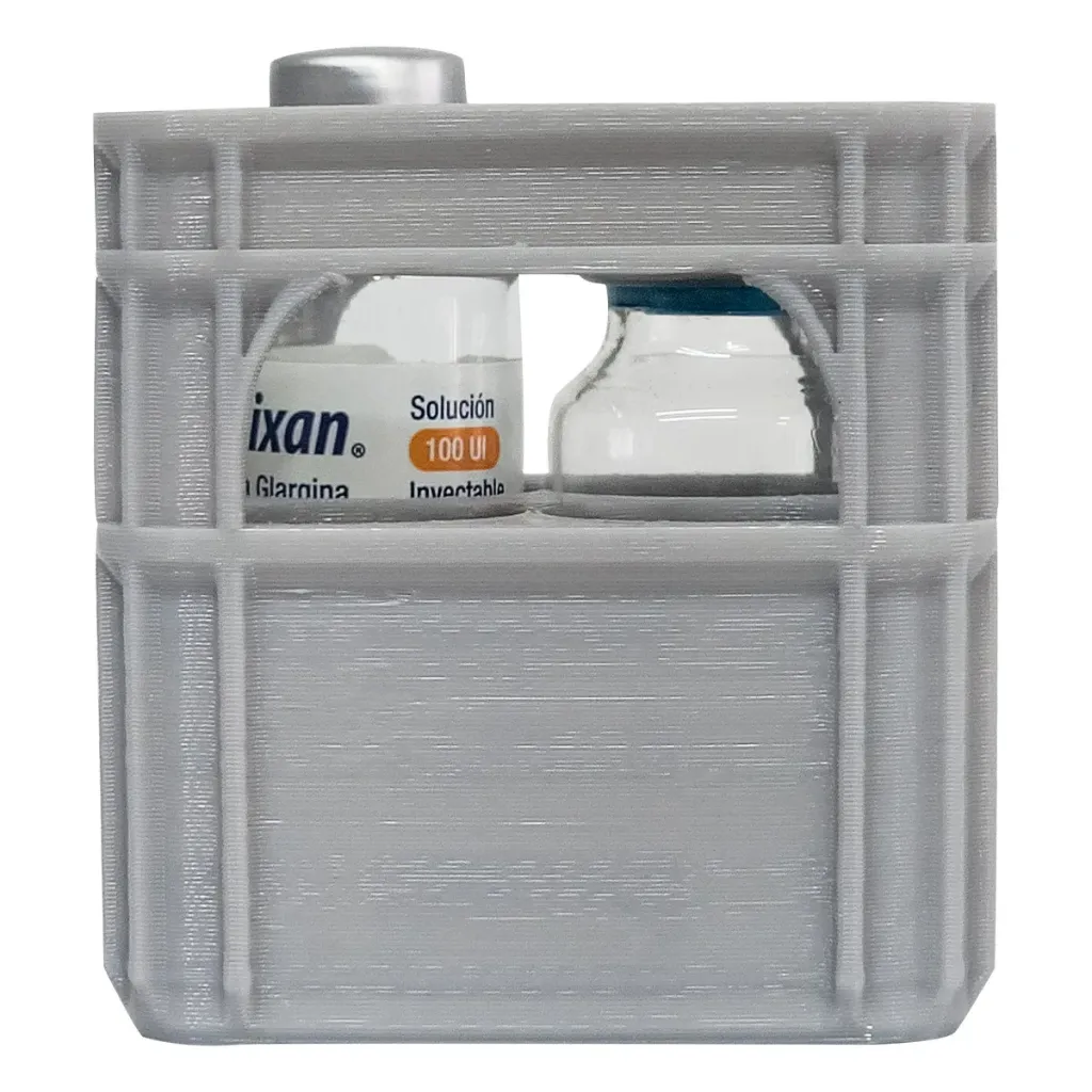 Caja Porta Viales Apilable hasta (24mm) (Gris)