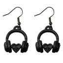 Aretes Fitness Gym Minimalistas Negro Mate Moda Gym Elegante
