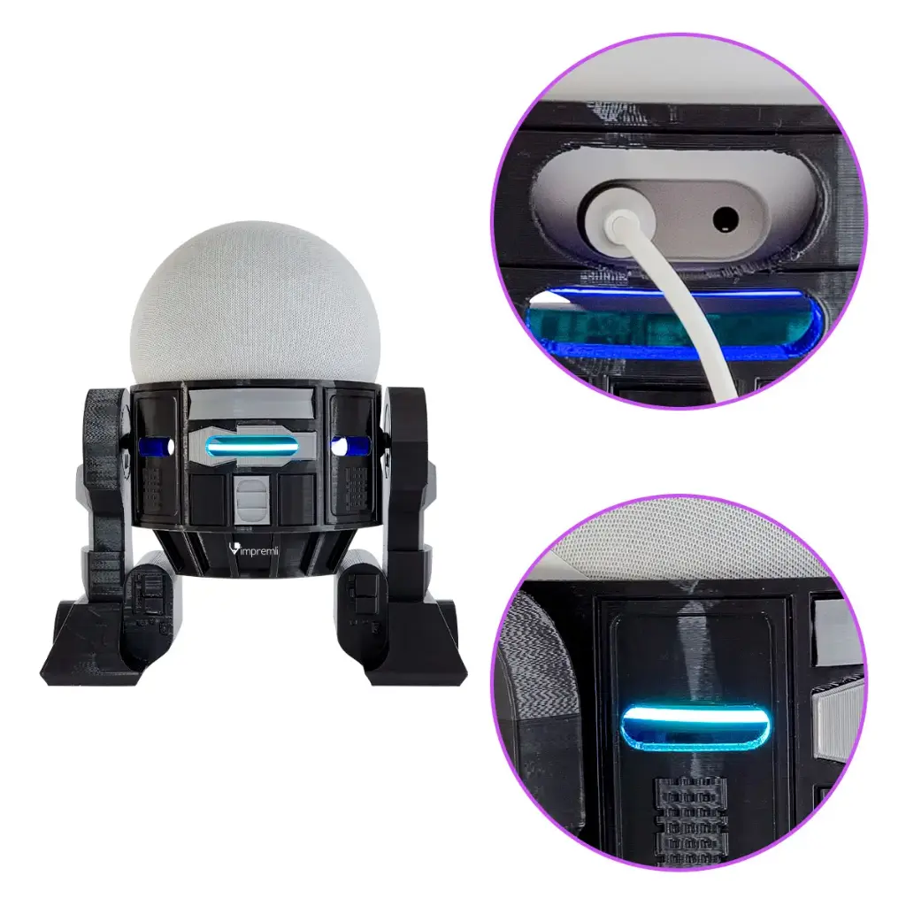 Soporte para Alexa Echo 4 (grande) Tipo R2D2 Starwars Impremli