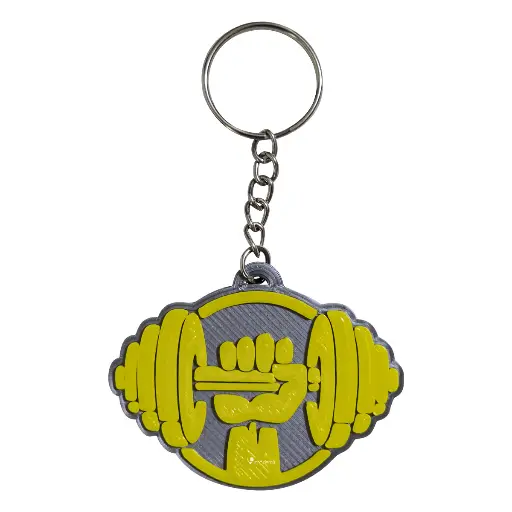 Llavero Tipo Disco Gym Pesas Regalo Fitness Impremli