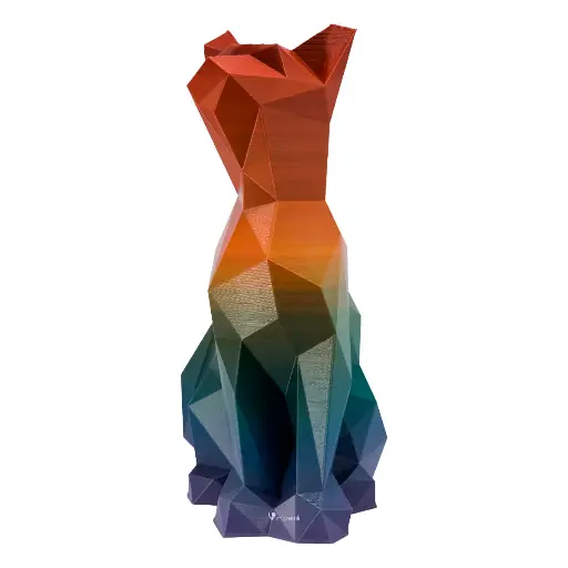 Figura Decorativa Poligonal de Mascota Tipo Gato Impremli