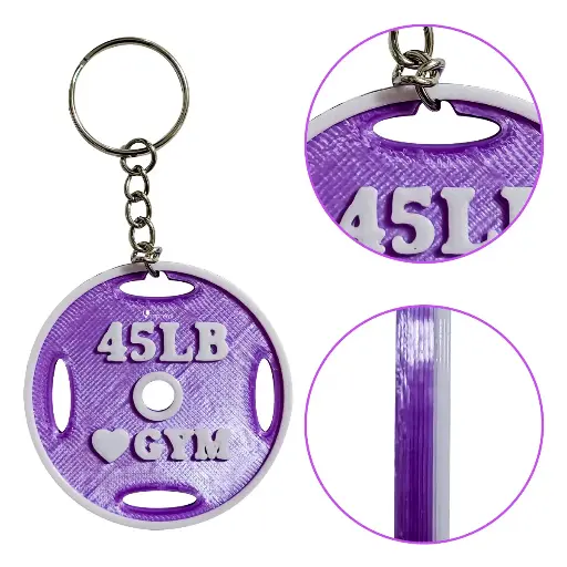 Llavero Tipo Disco Gym Pesas Regalo Fitness Impremli